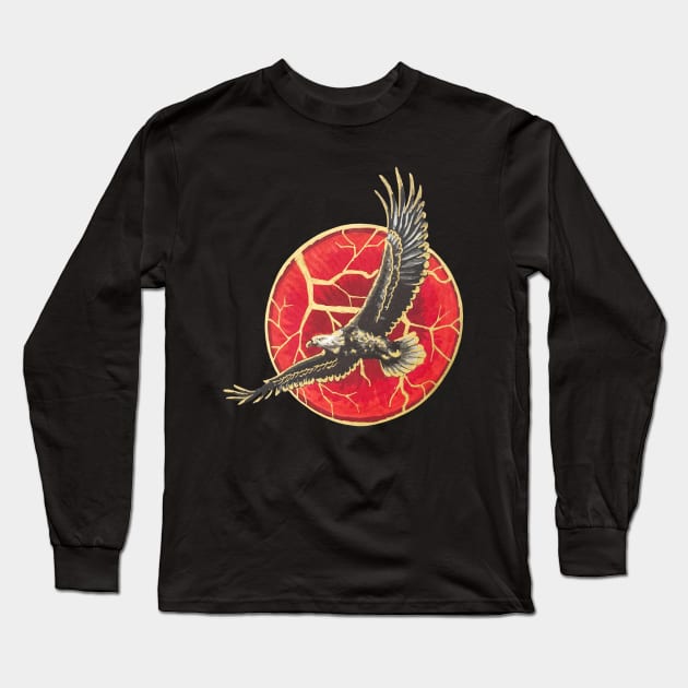 Lightning Eagle Long Sleeve T-Shirt by Lady Lilac